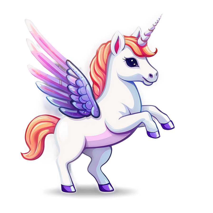 Unicorn With Wings Clipart Png Abd7 PNG Image