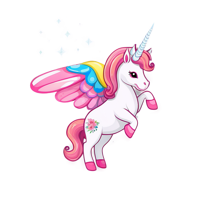 Unicorn With Wings Clipart Png Wwm75 PNG Image