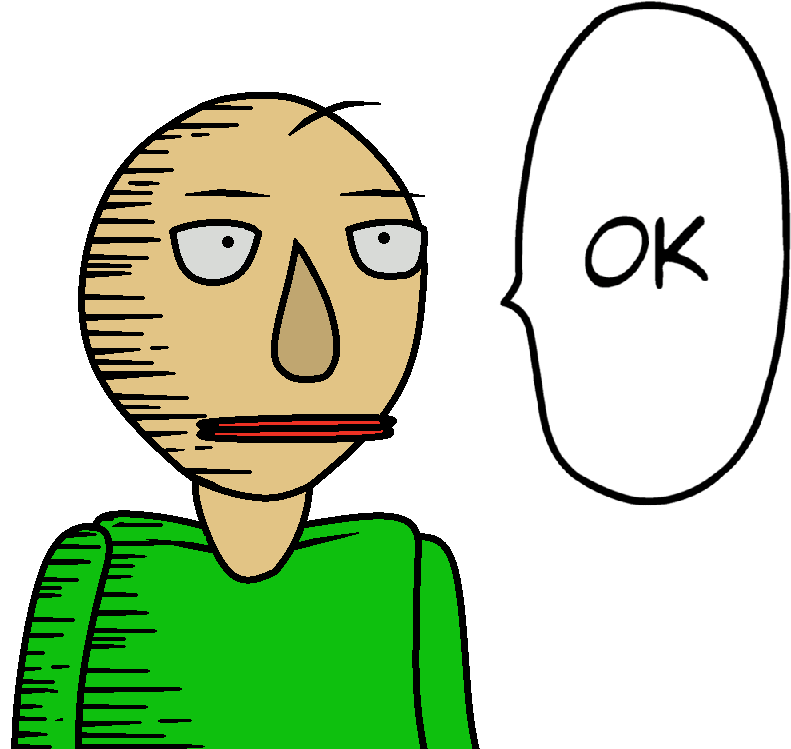 Unimpressed Cartoon Character O K Bubble PNG Image