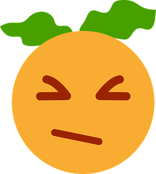 Unimpressed Clementine Emoji PNG Image