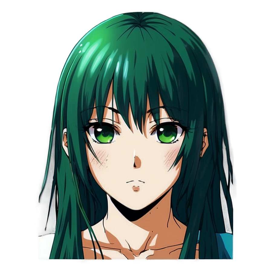 Unique Anime Character: Green Hair Png Download 05232024 PNG Image