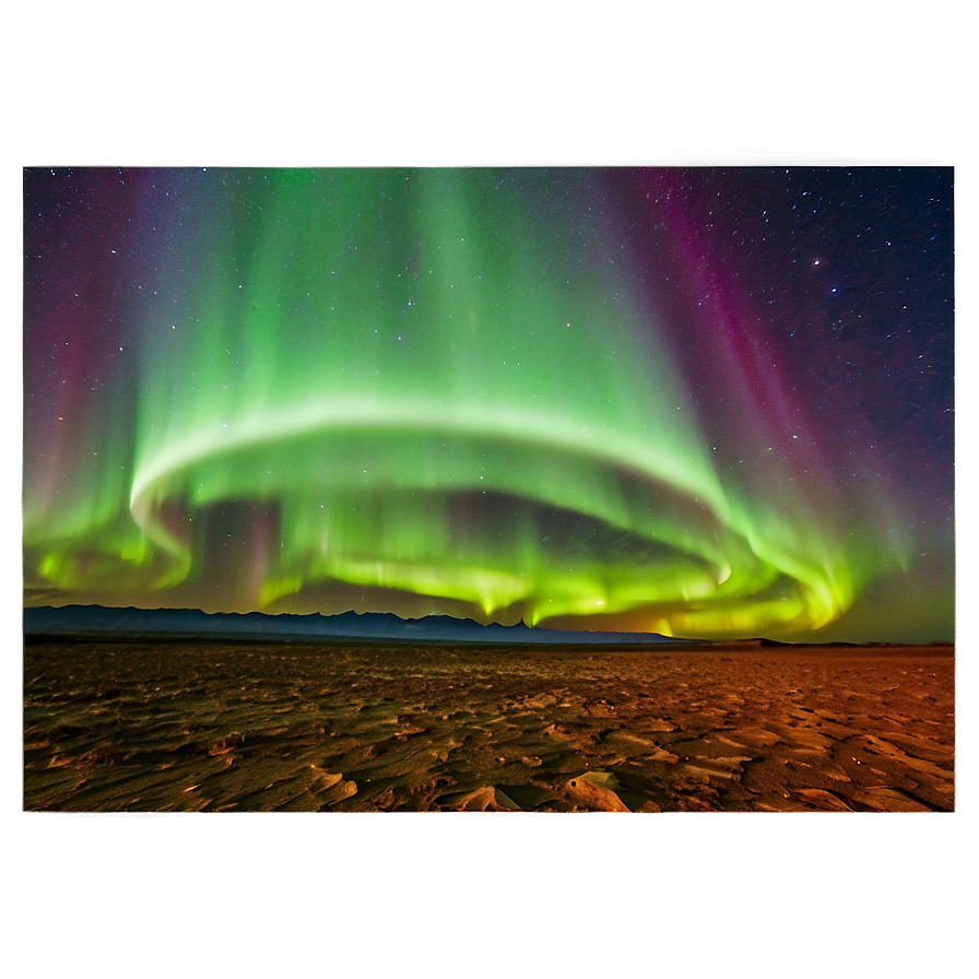 Unique Aurora Over Desert Png 16 PNG Image