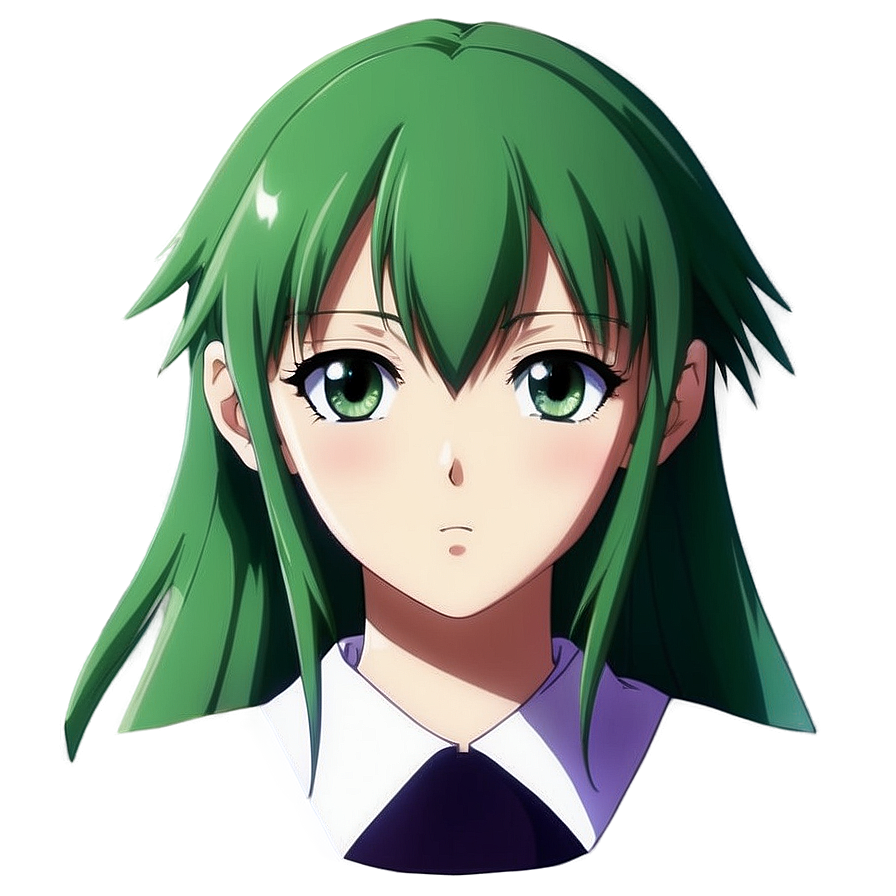 Unique Green Haired Anime Png Download Iiq65 PNG Image