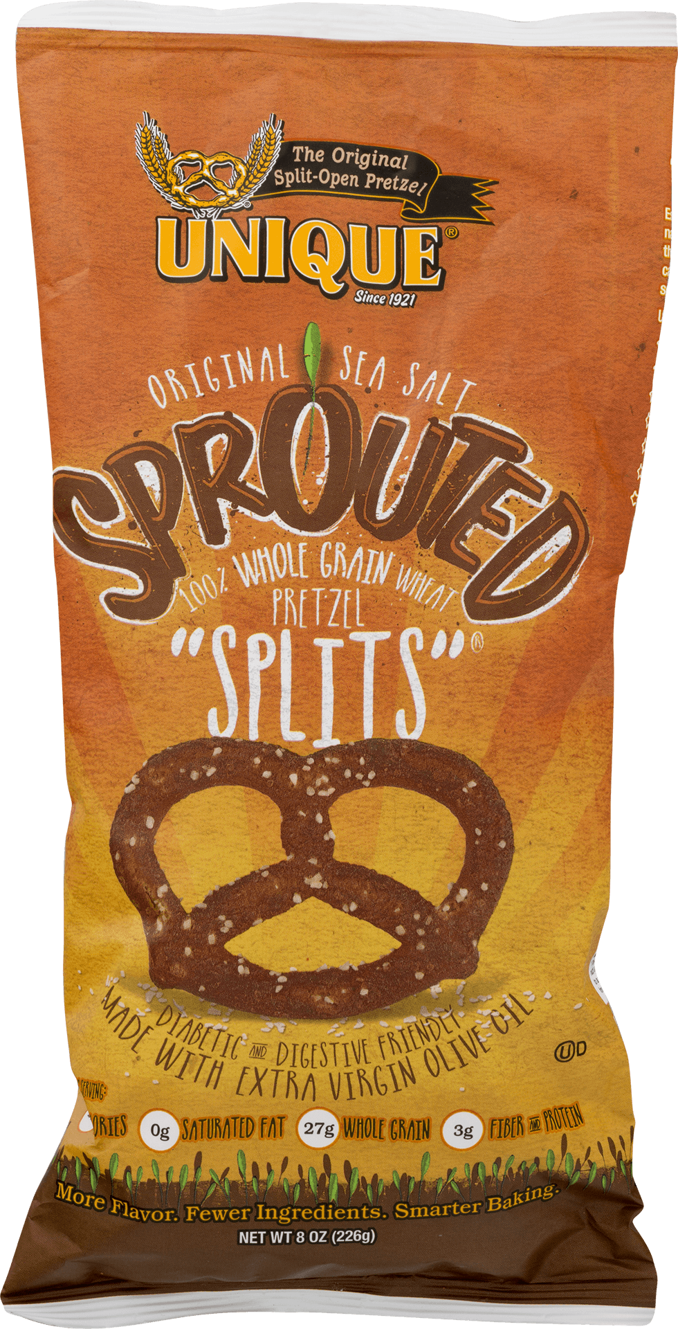 Unique Sprouted Whole Grain Pretzel Splits Packaging PNG Image