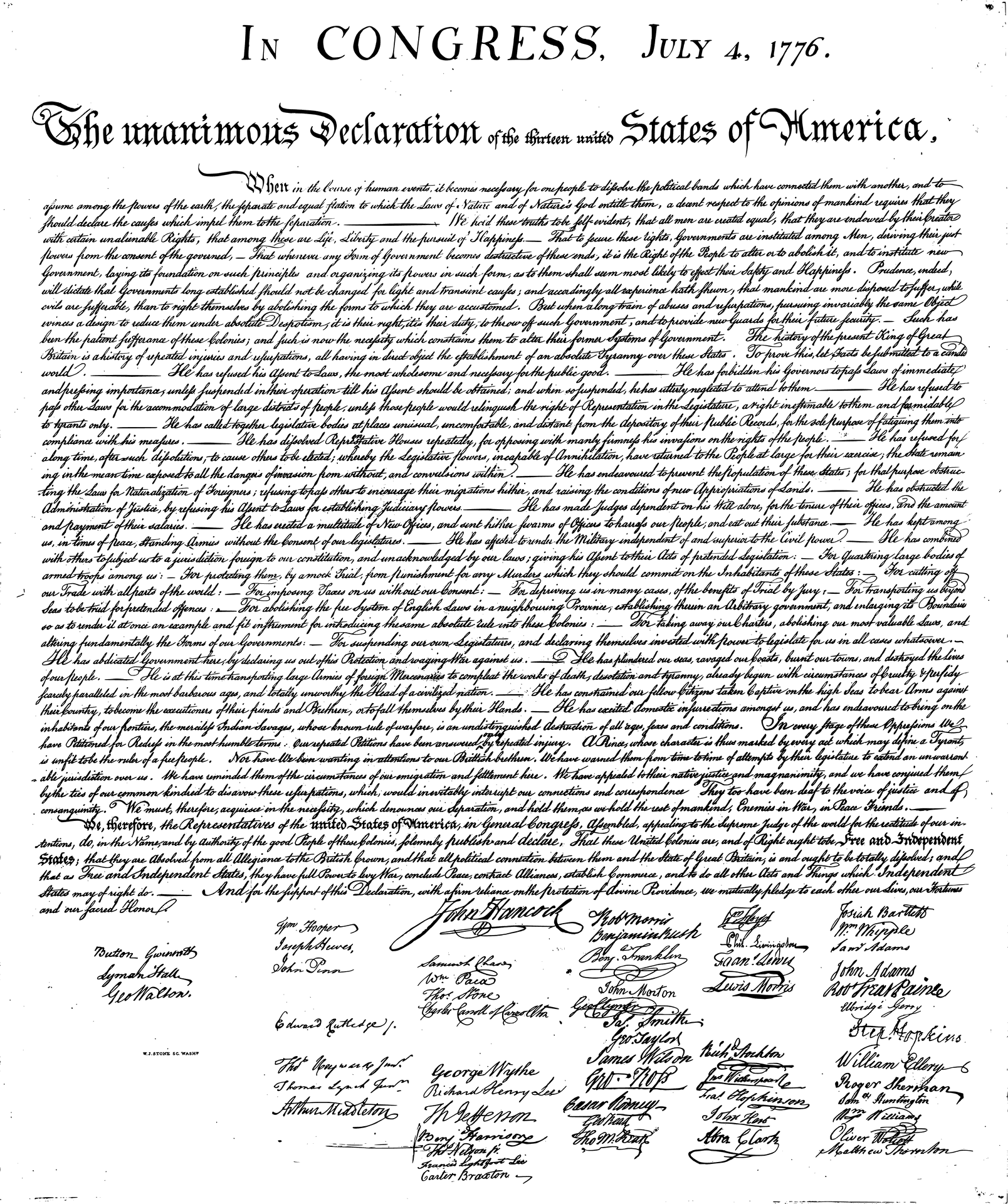 United States Declarationof Independence1776 PNG Image