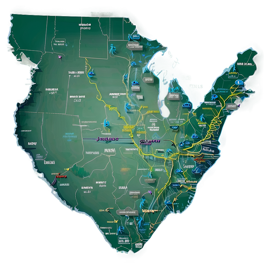 United States Highway Map Png 06122024 PNG Image