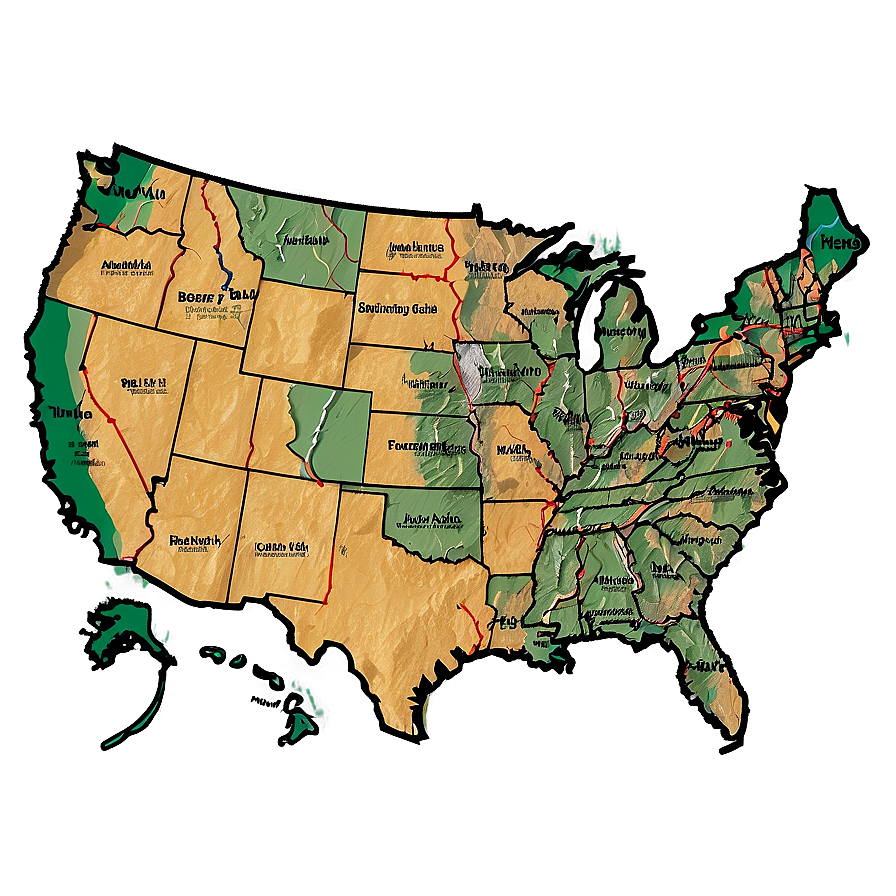 United States Highway Map Png 76 PNG Image