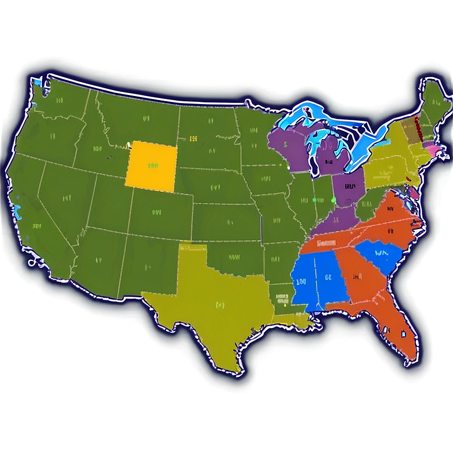 United States Map For Classroom Use Png Ggc PNG Image