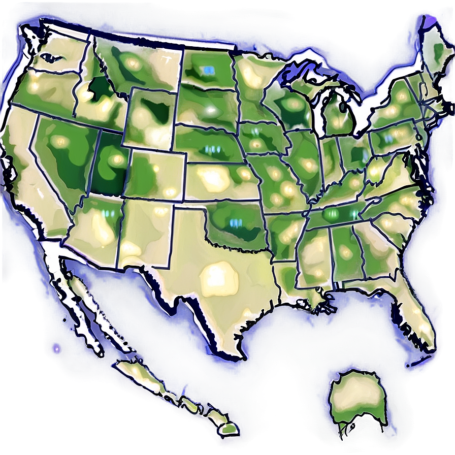 United States Map For School Project Png Yoe PNG Image