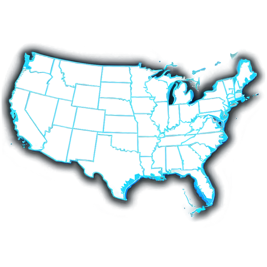 United States Map Outline With Alaska And Hawaii Png Omo3 PNG Image