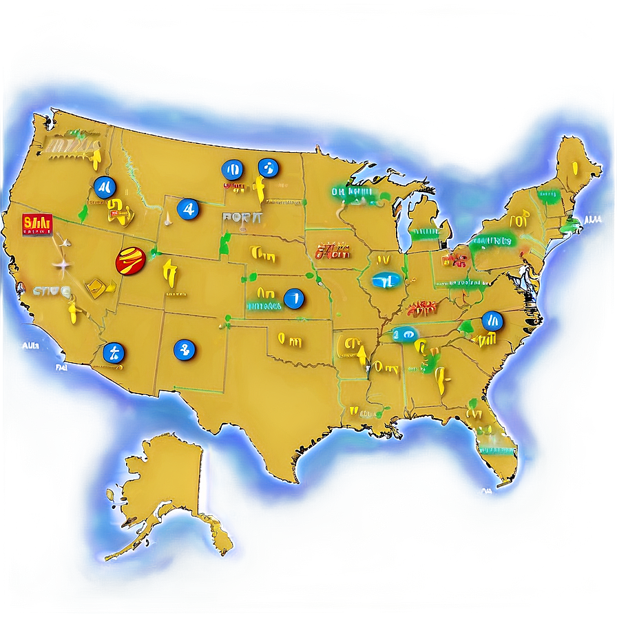 United States Map With Interstates And Highways Png 44 PNG Image