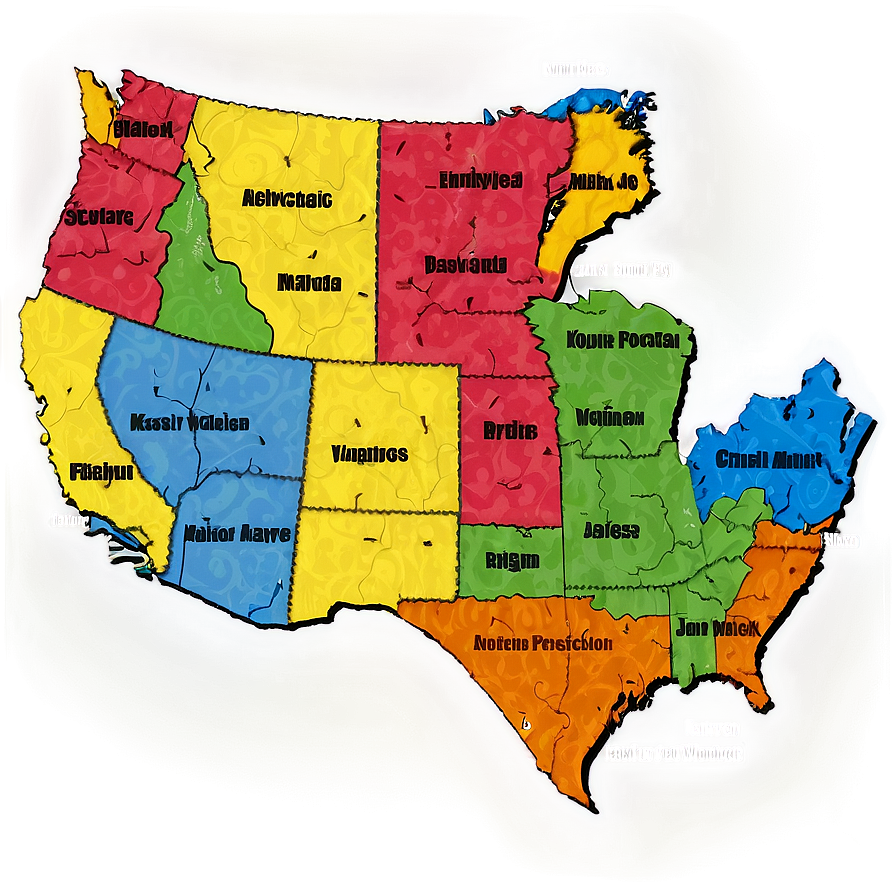 United States Map With Major Cities Png 98 PNG Image