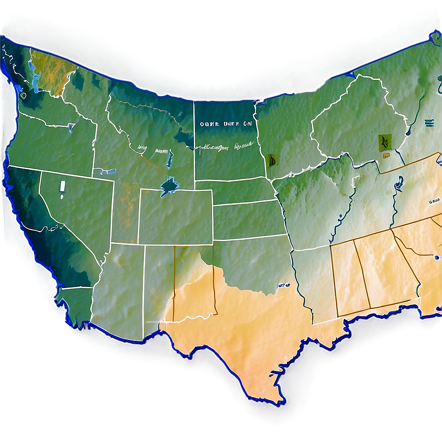 United States Map With National Parks Png Wut PNG Image