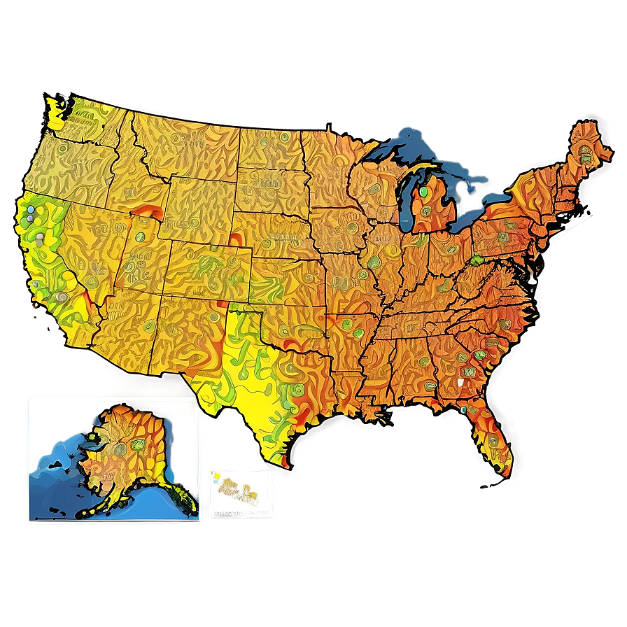 United States Map With Population Density Png 06122024 PNG Image