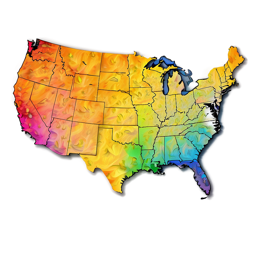 United States Map With Population Density Png 55 PNG Image