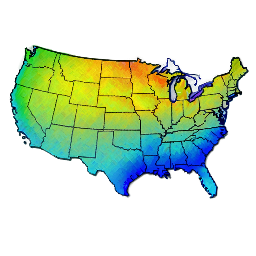 United States Map With Population Density Png Jpq PNG Image