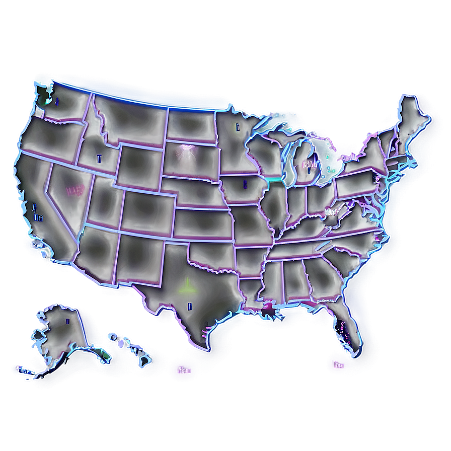 United States Map With State Abbreviations Png Clw PNG Image