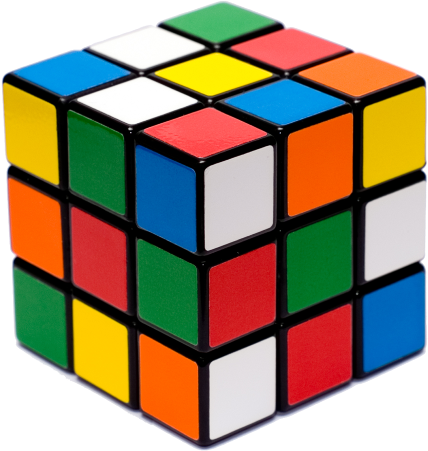 Unsolved Rubiks Cube PNG Image