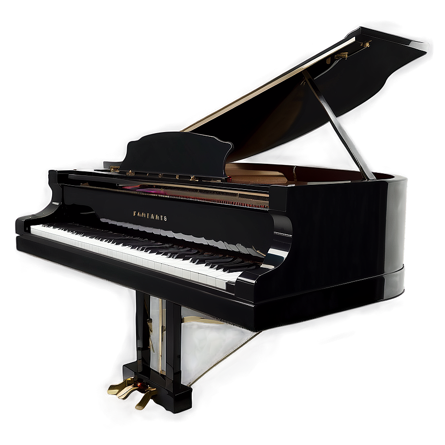 Upright Piano In Glossy Black Finish Png Gtx22 PNG Image