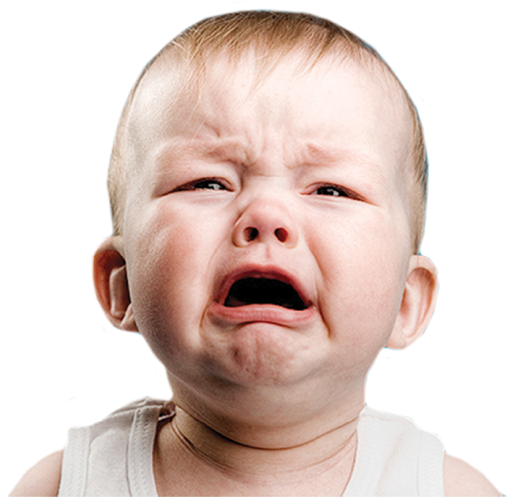 Upset Baby Crying Face PNG Image