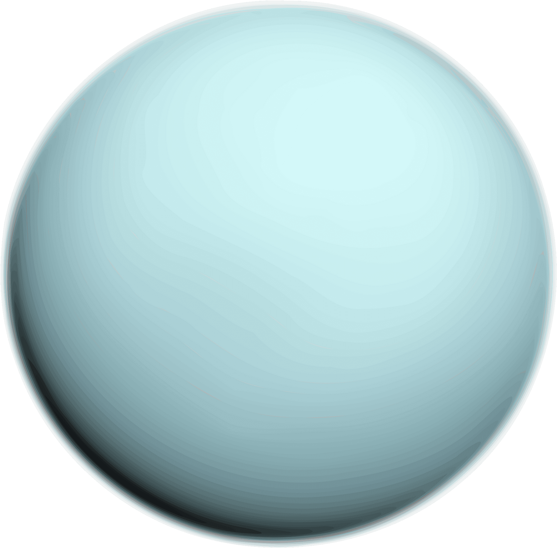 Uranus Planet Graphic Representation PNG Image