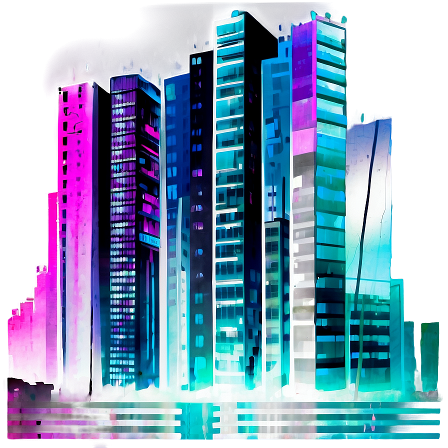 Urban Glitch Artwork Png Bri32 PNG Image