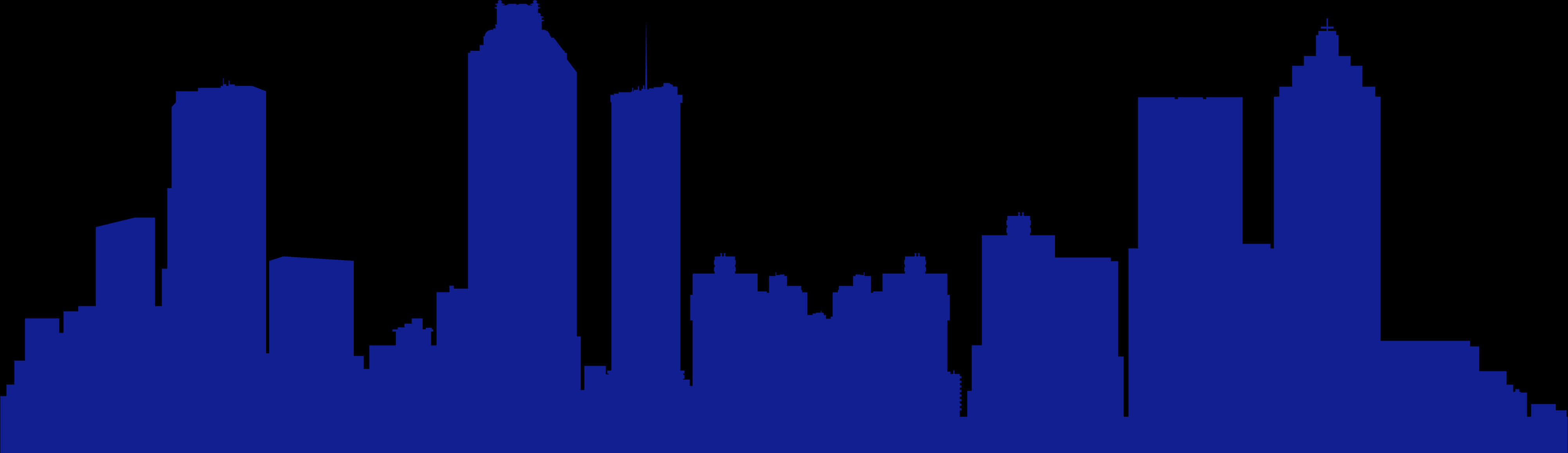 Urban Skyline Silhouette PNG Image