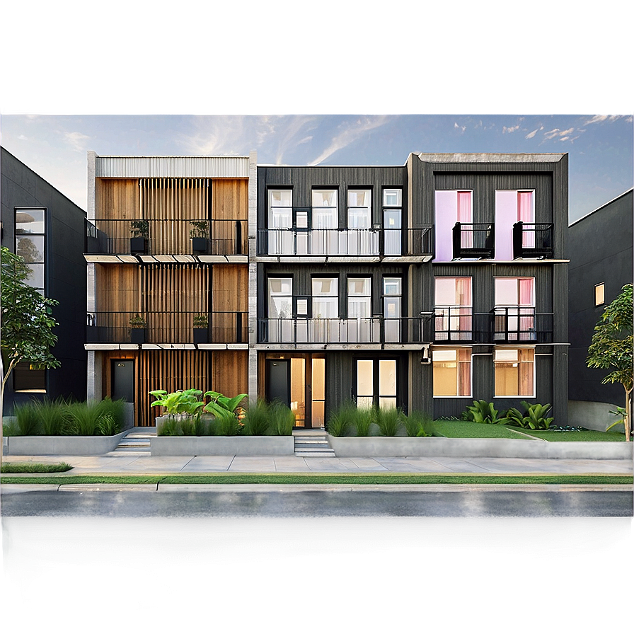 Urban Townhouse Facade Png 04292024 PNG Image