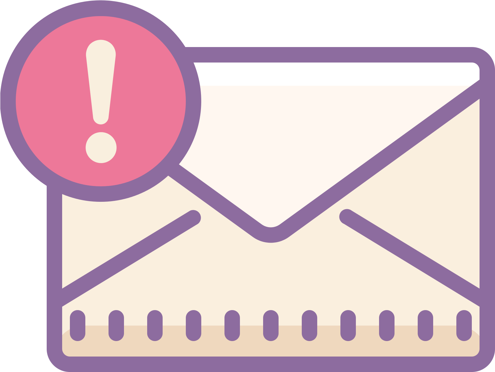 Urgent Email Notification Icon PNG Image