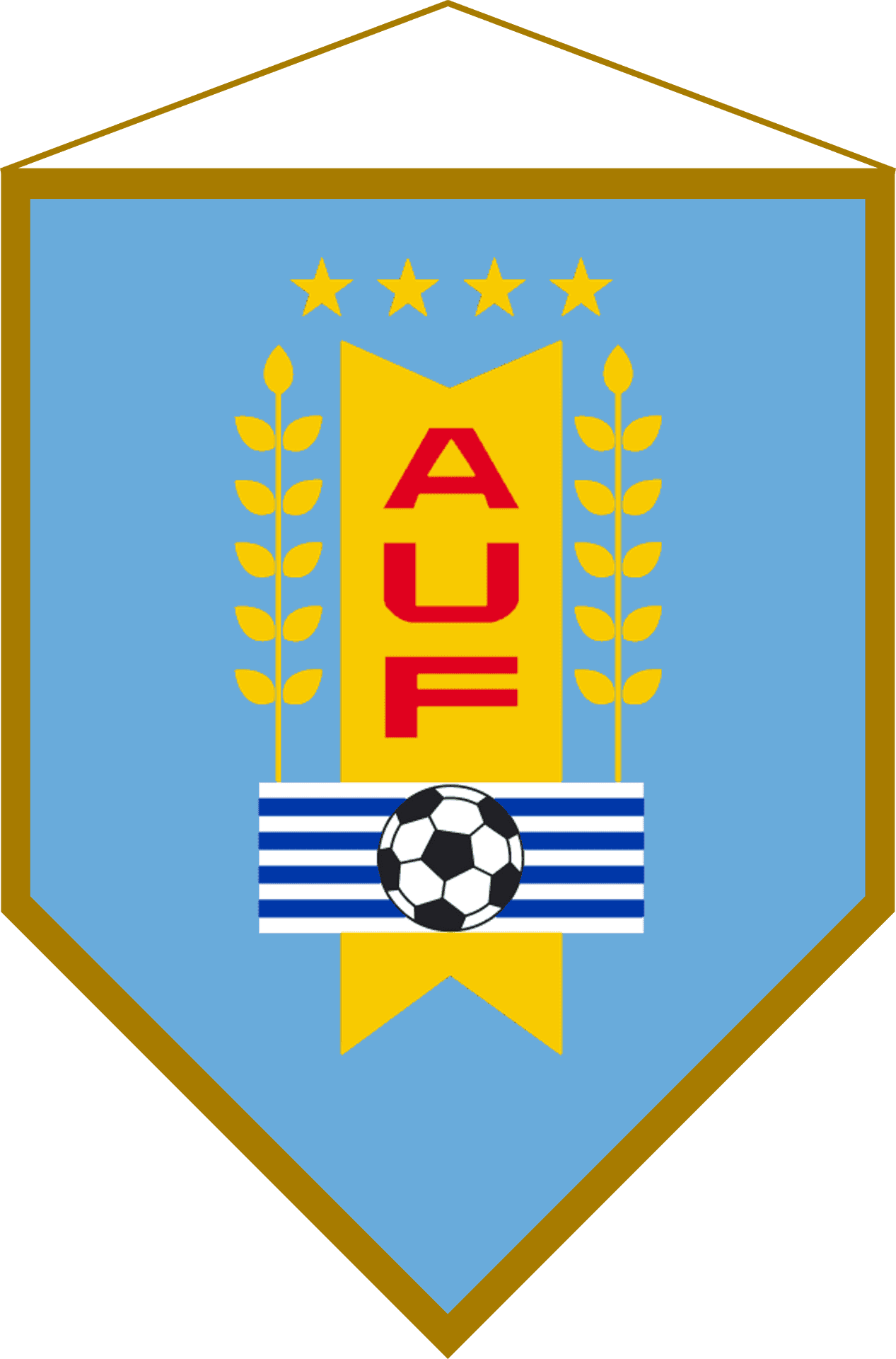 Uruguayan Football Association Pennant PNG Image