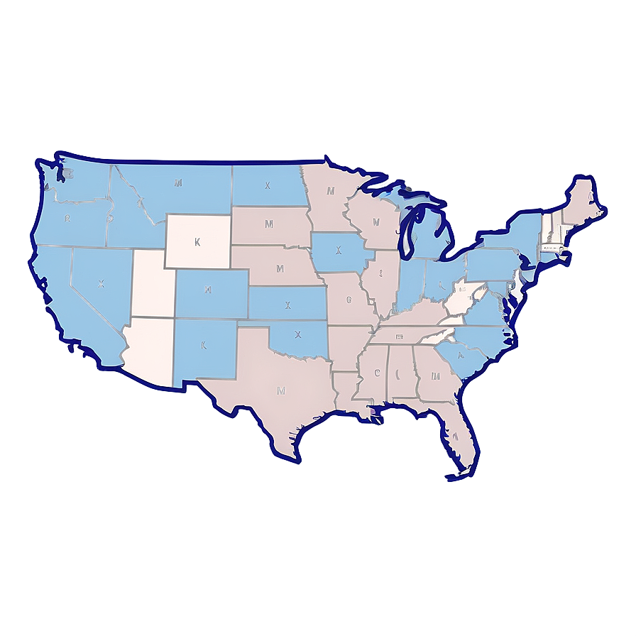 Us Map Outline For Craft Activities Png Stc60 PNG Image