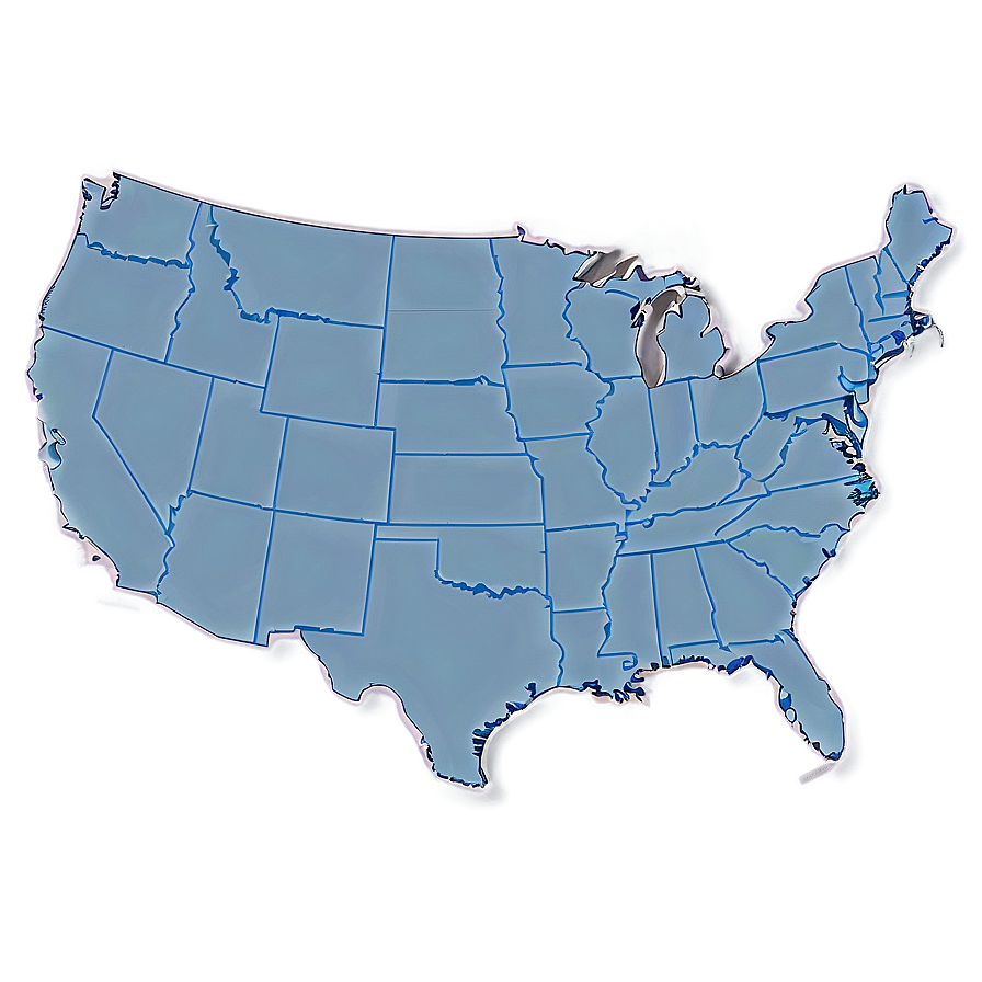 Us Map Outline For Kids Png Cwx PNG Image