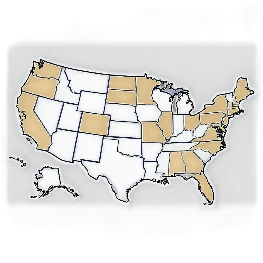 Us Map Outline Vector Png Spj66 PNG Image