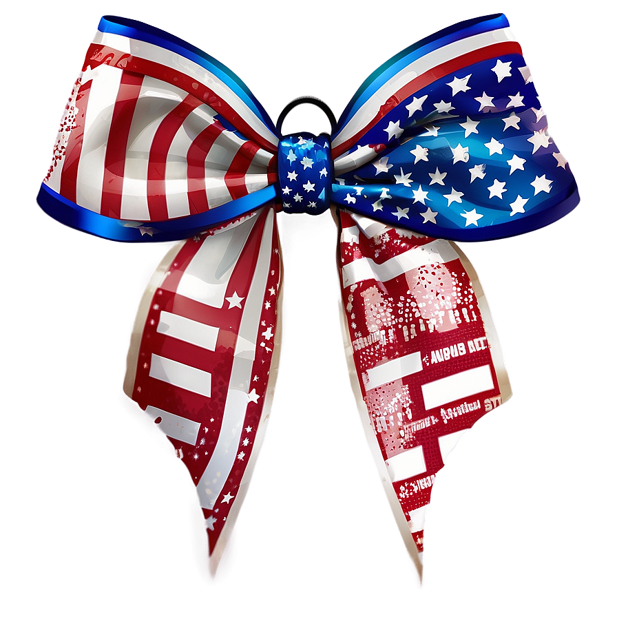 Usa Flag Cheer Bow Png Vaq PNG Image