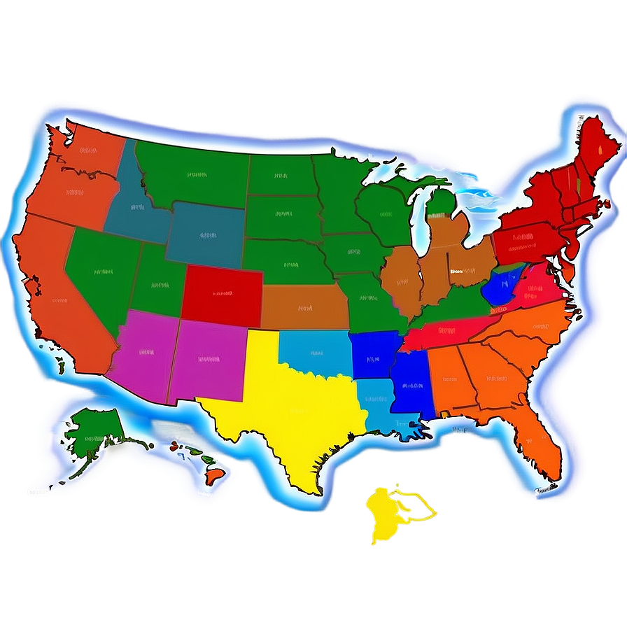 Usa Map Outline With Names Png 28 PNG Image