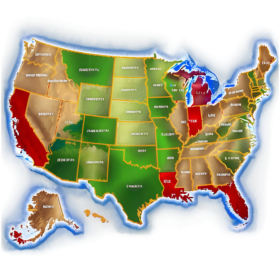 Usa Map With Highways Png Qig PNG Image