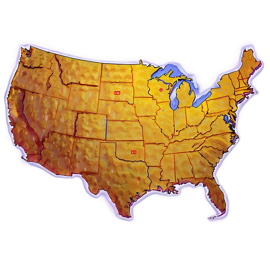 Usa Map With Mountains Png Jpj PNG Image