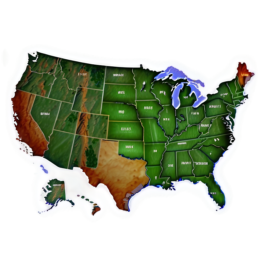 Usa Map With National Parks Png Smo88 PNG Image