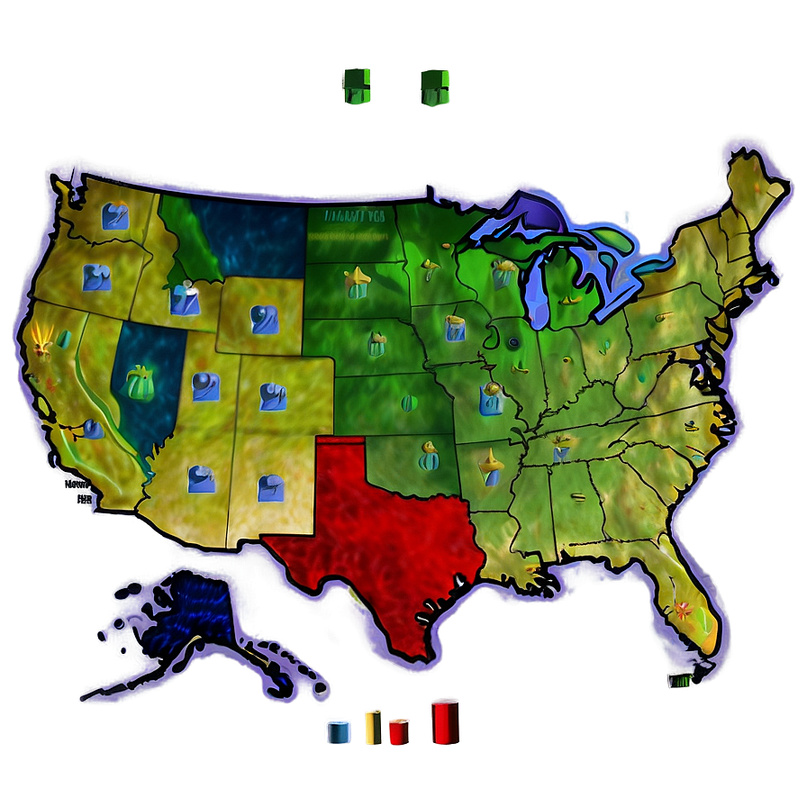 Usa Map With Population Density Png 05252024 PNG Image