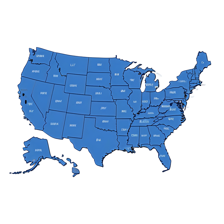 Usa Map With Regions Png 53 PNG Image