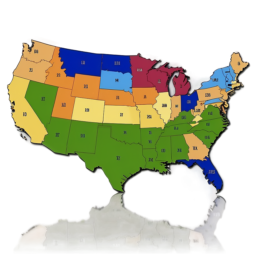 Usa Map With States Png 5 PNG Image