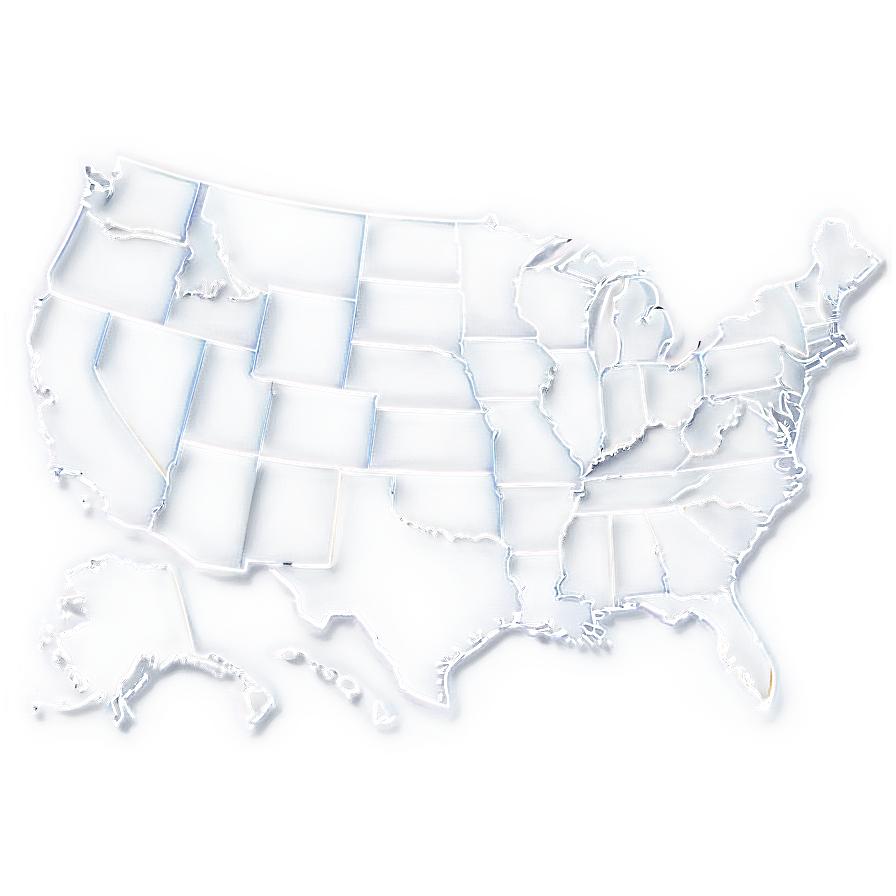 Usa Map With States Png Pri PNG Image