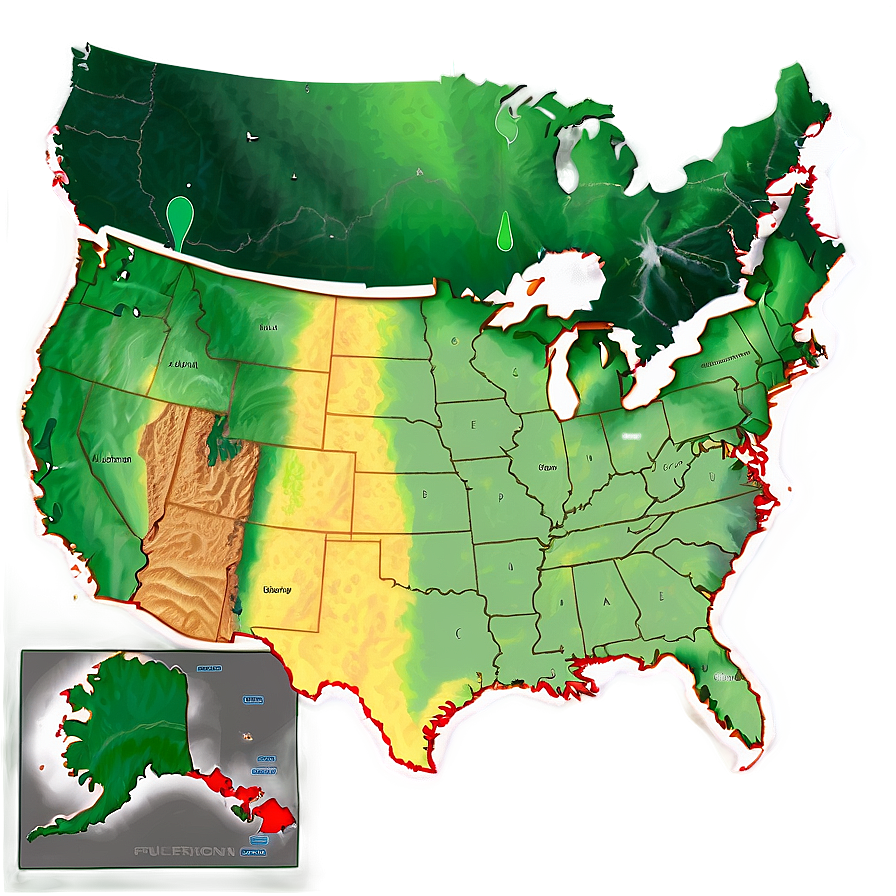 Usa Physical Map Png 05252024 PNG Image