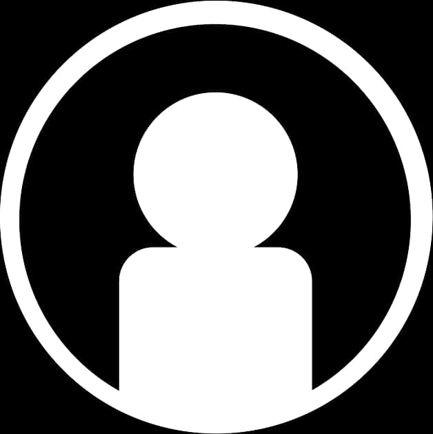 User Icon Blackand White Circle PNG Image