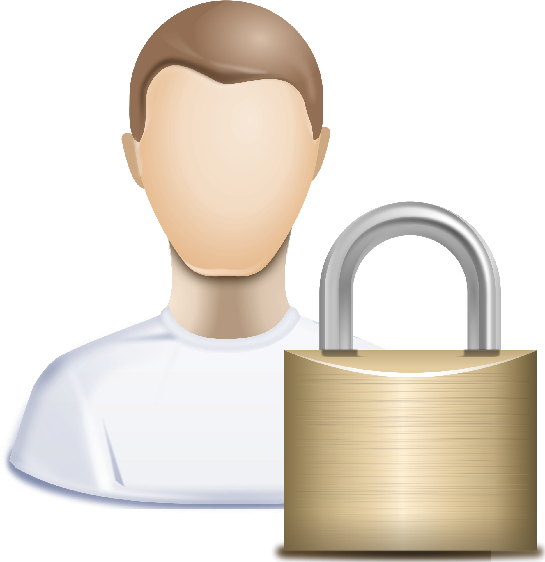 User Profile Lock Icon PNG Image