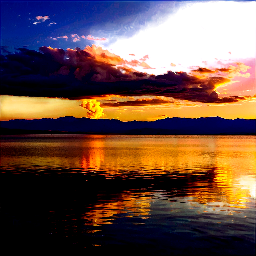 Utah Lake State Park Sunset Png 51 PNG Image