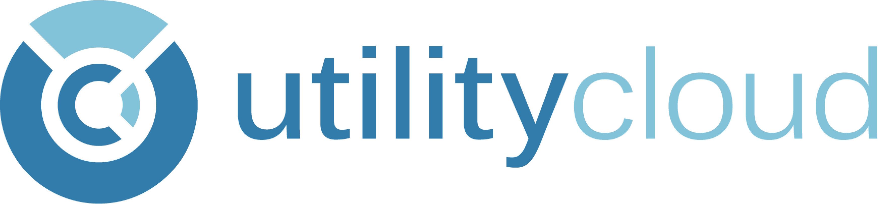 Utility Cloud Logo Blue PNG Image