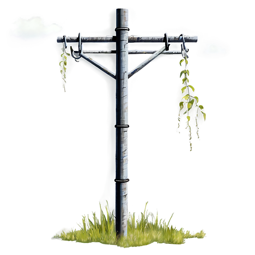 Utility Pole In Rural Area Png Syv72 PNG Image