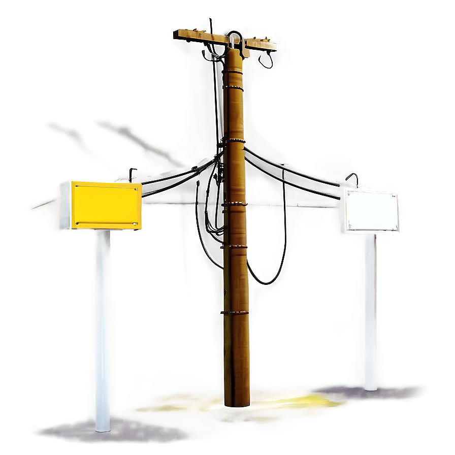 Utility Pole With Equipment Box Png Msk22 PNG Image