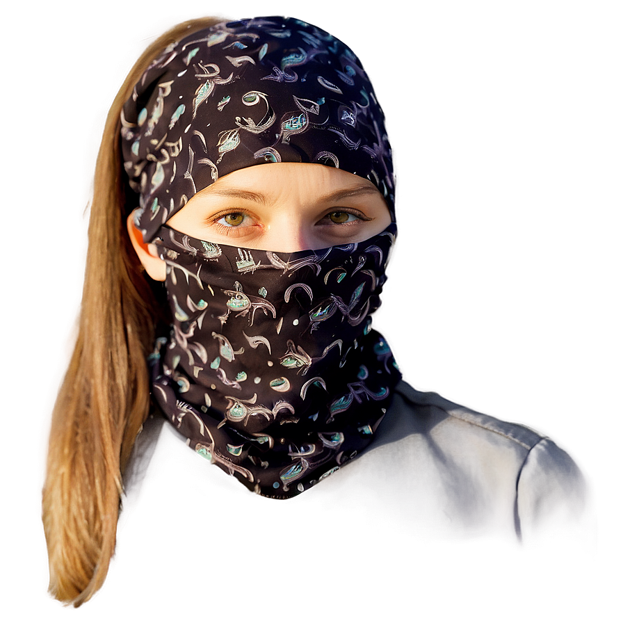 Uv Protection Black Bandana Png Ira95 PNG Image